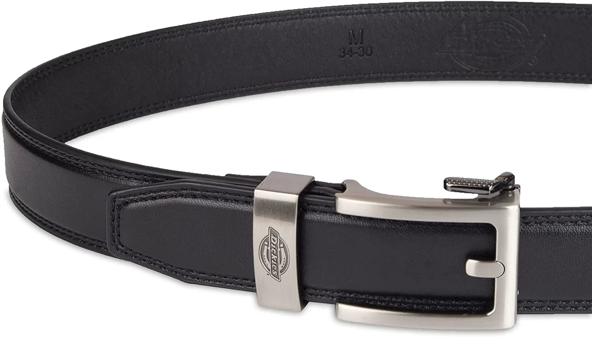 Dickies Men's 35MM Wide Adjustable Click To Fit Ratchet Belt Black