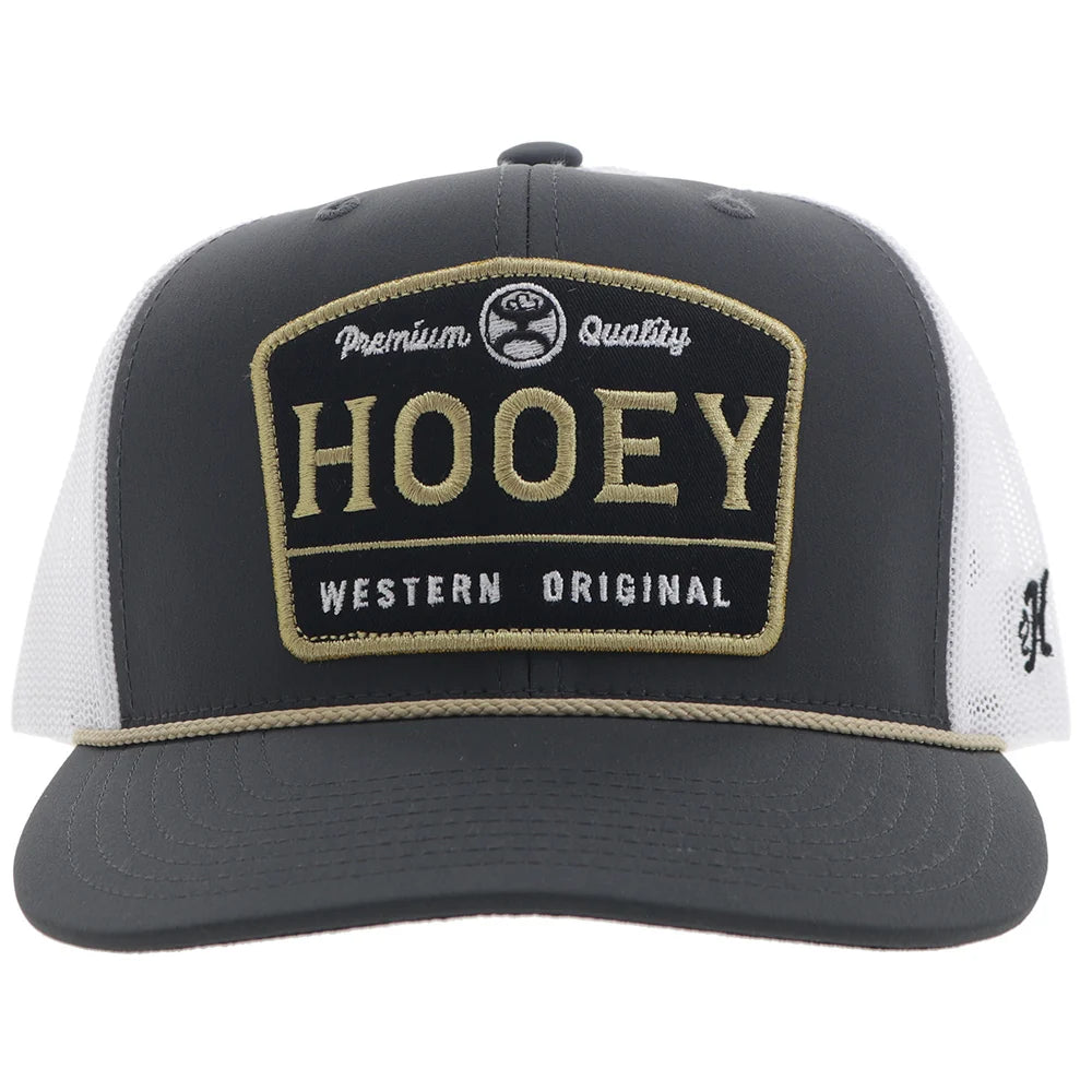 Hooey "Trip" Hooey Hat Charcoal/White w/Black/ Gold Patch