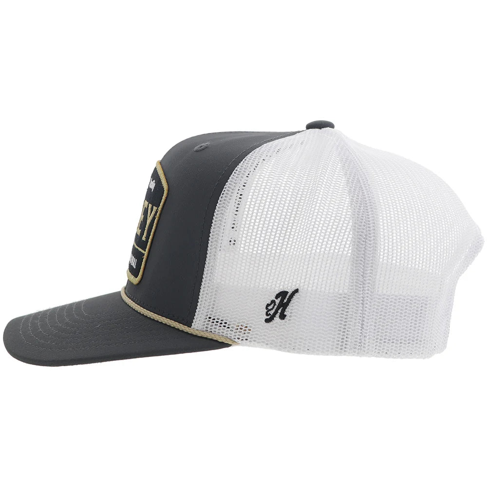 Hooey "Trip" Hooey Hat Charcoal/White w/Black/ Gold Patch