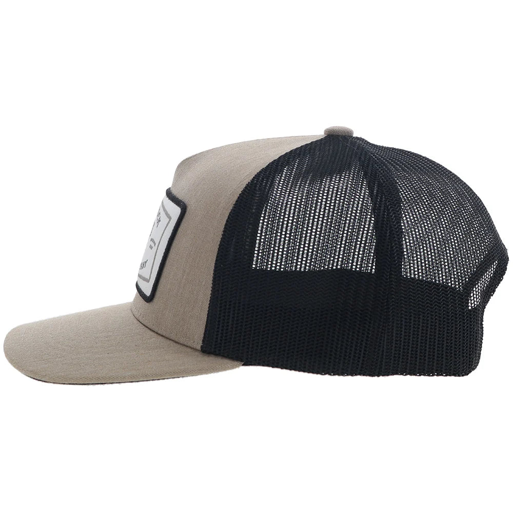 Hooey "Rank Stock" Hooey Hat Tan/Black w/White/Black Patch