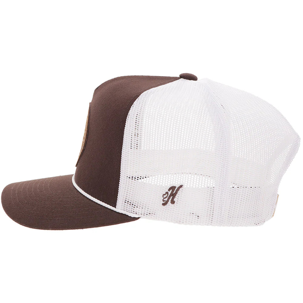 "Quanah" Hat Brown/White w/ Circle Patch