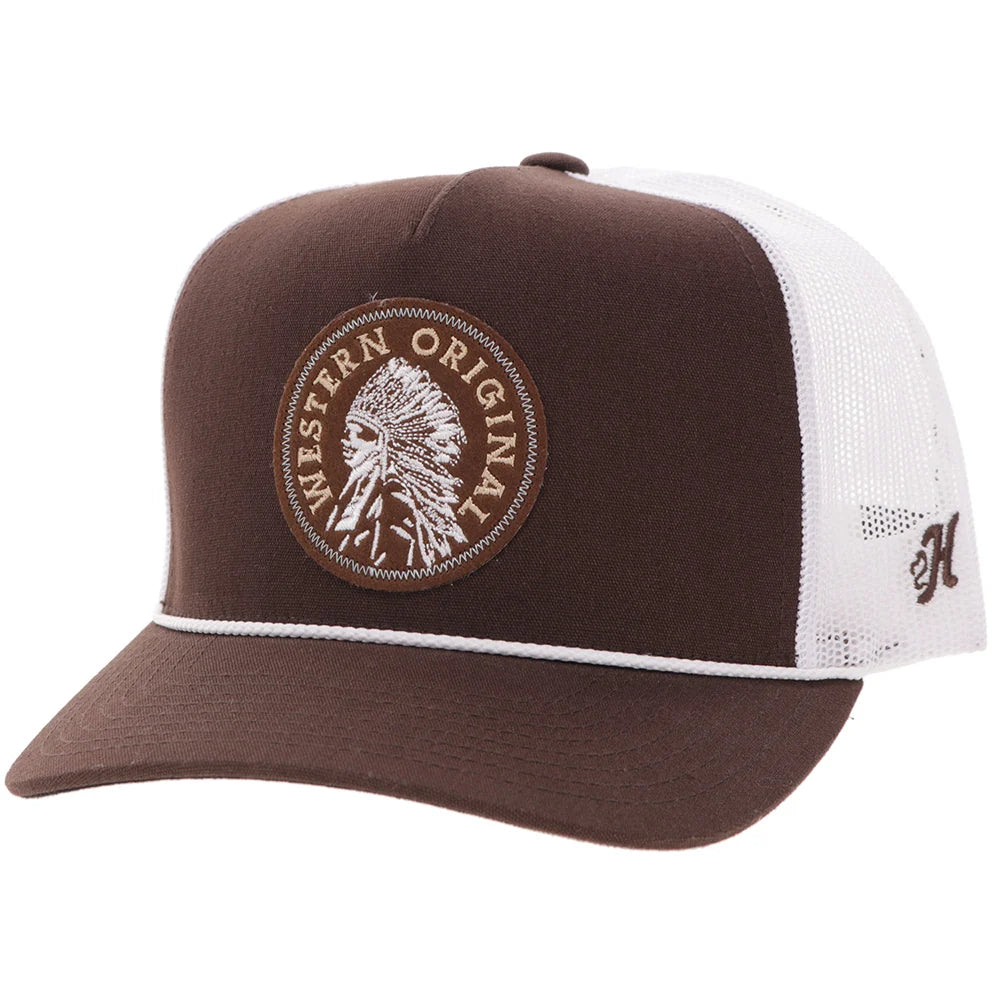 Hooey "Quanah" Hat Brown/White w/ Circle Patch
