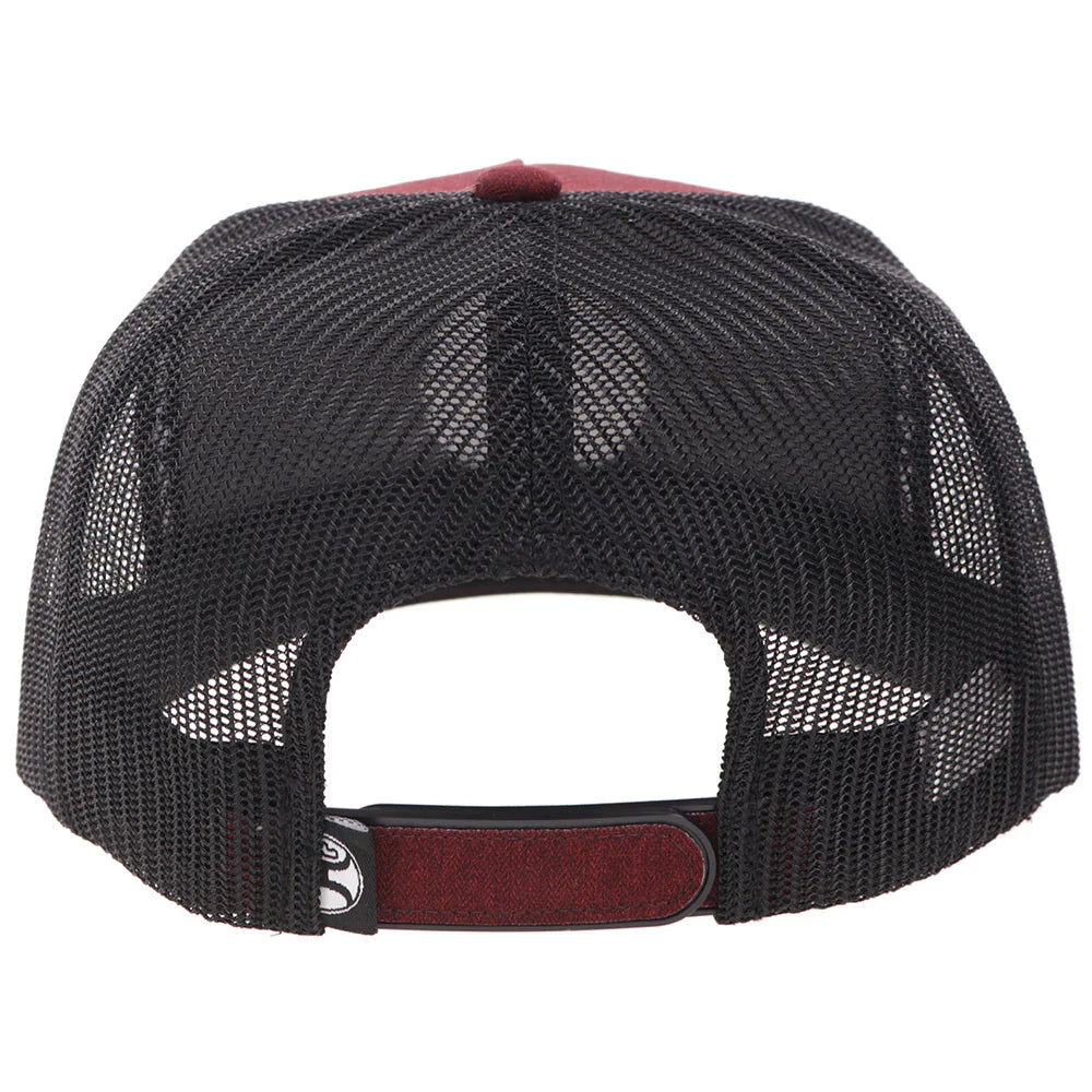 "Quanah" Hat Red/Black w/Circle Patch