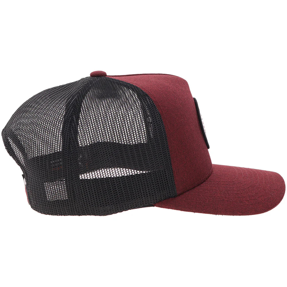 "Quanah" Hat Red/Black w/Circle Patch