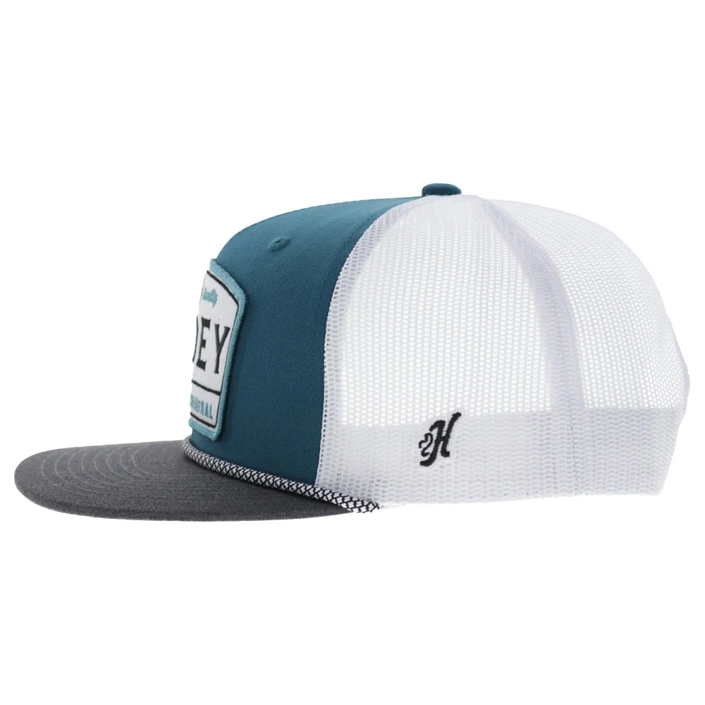 Hooey Trip 5-Panel Trucker Snapback Hat Blue/White