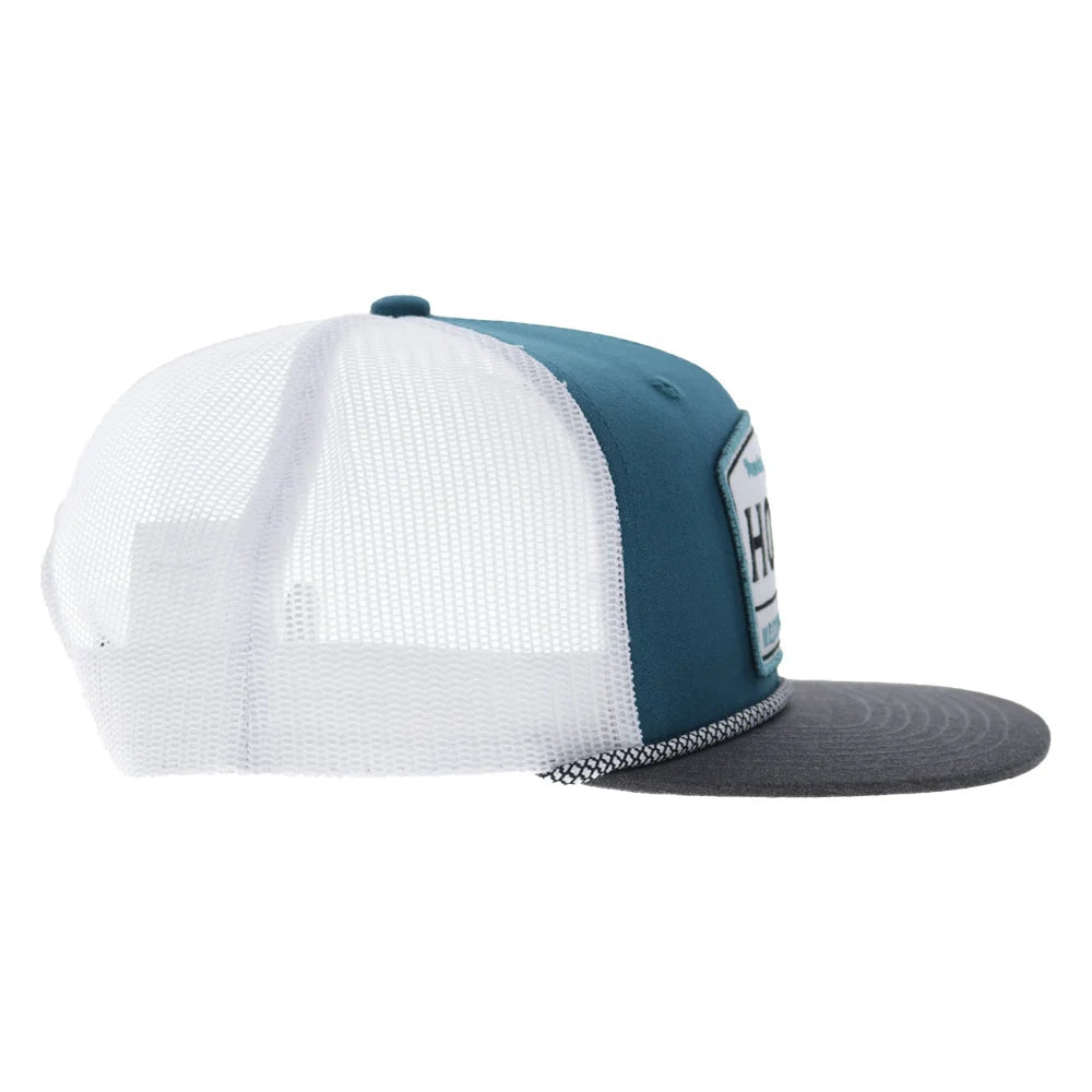 Hooey Trip 5-Panel Trucker Snapback Hat Blue/White