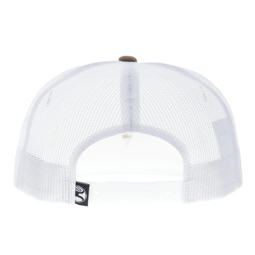 Hooey Trip 5-Panel Trucker Snapback Hat Cream/White