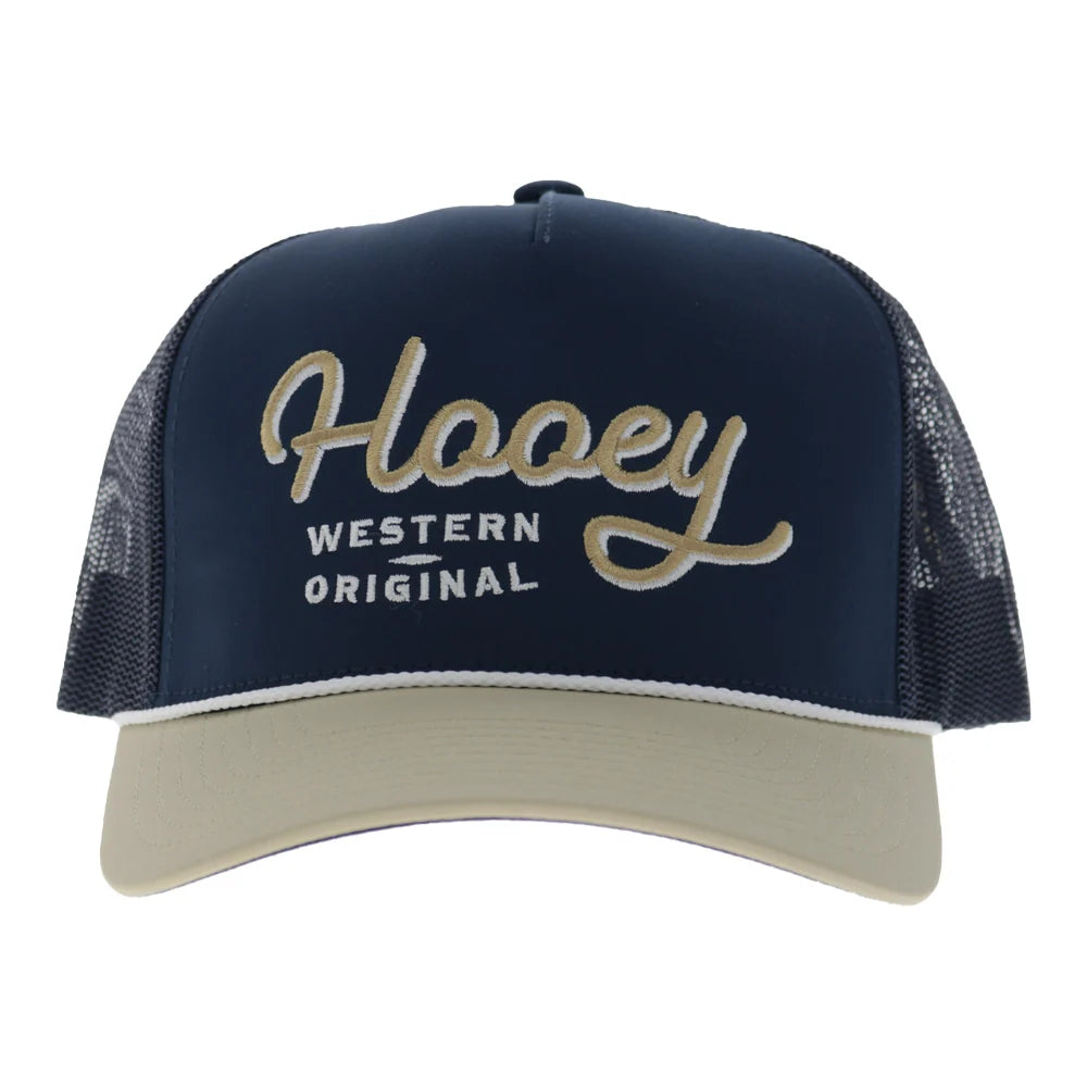 Hooey OG 5-Panel Trucker Snapback Hat Navy/Tan