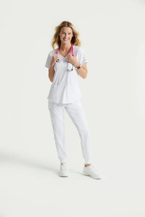 Breeze 3-Pocket Curved V-Neck Scrub Top