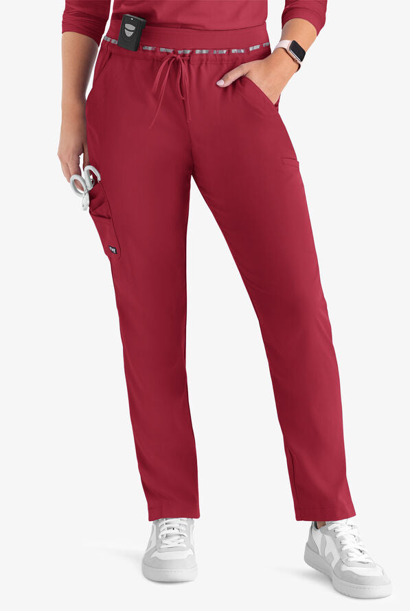 Serena 7-Pocket Mid-Rise Tappered Leg Scrub Pant - Seasonal Colors