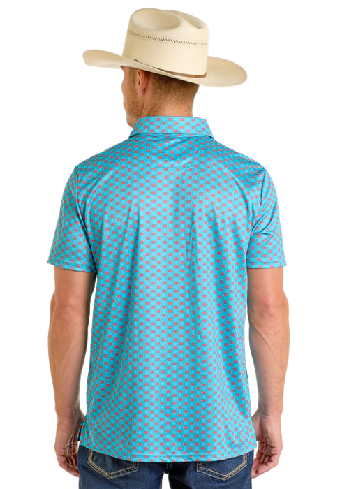POLO CON ESTAMPADO ROCK &amp; ROLL - PAVO REAL