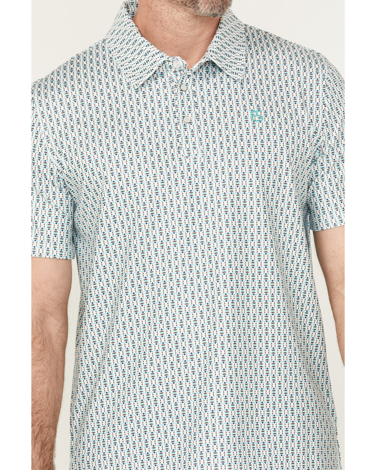 PANHANDLE SLIM SS SNAP POLO - AQUA