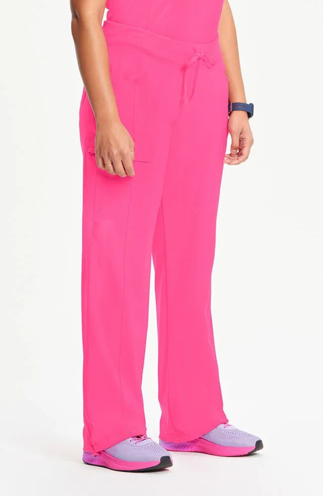 Women's Rib Knit Drawstring Waist Scrub Pant