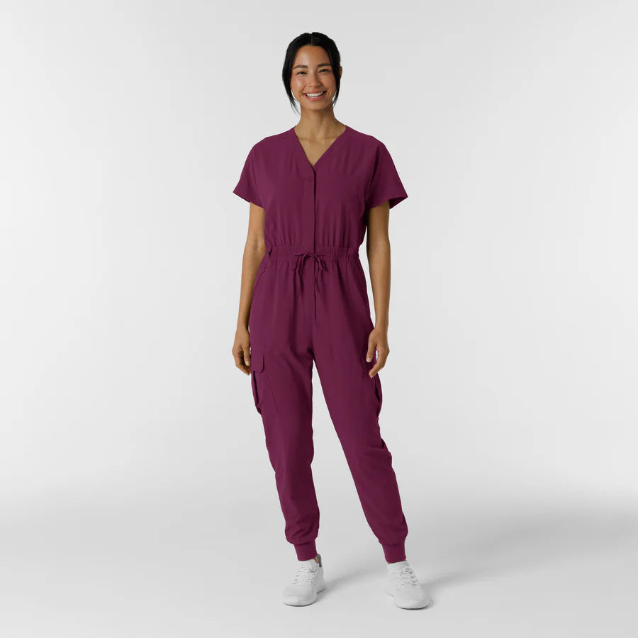 RENEW Women's Cargo Jogger Scrub Jumpsuit