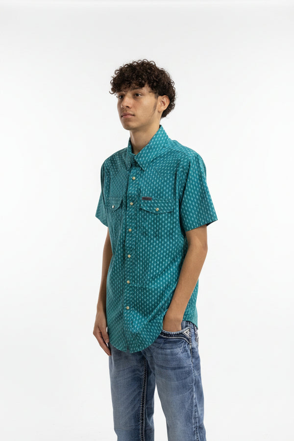 Panhandle Slim Performance Snap Front Shirt - Teal