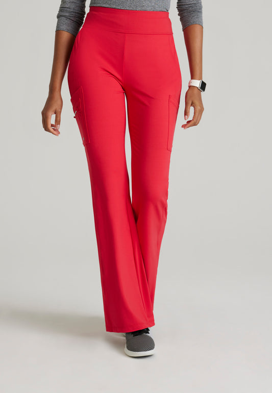 *FINAL SALE*Sprint Knit 7-Pocket High-Rise Flare Leg Scrub Pant - Seasonal Colors