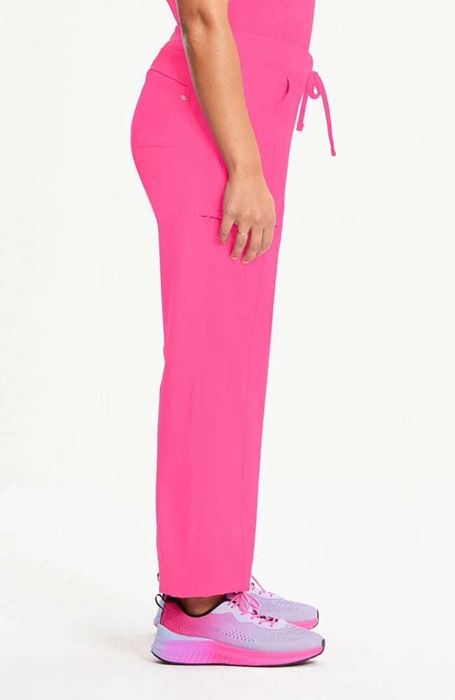 Women's Rib Knit Drawstring Waist Scrub Pant