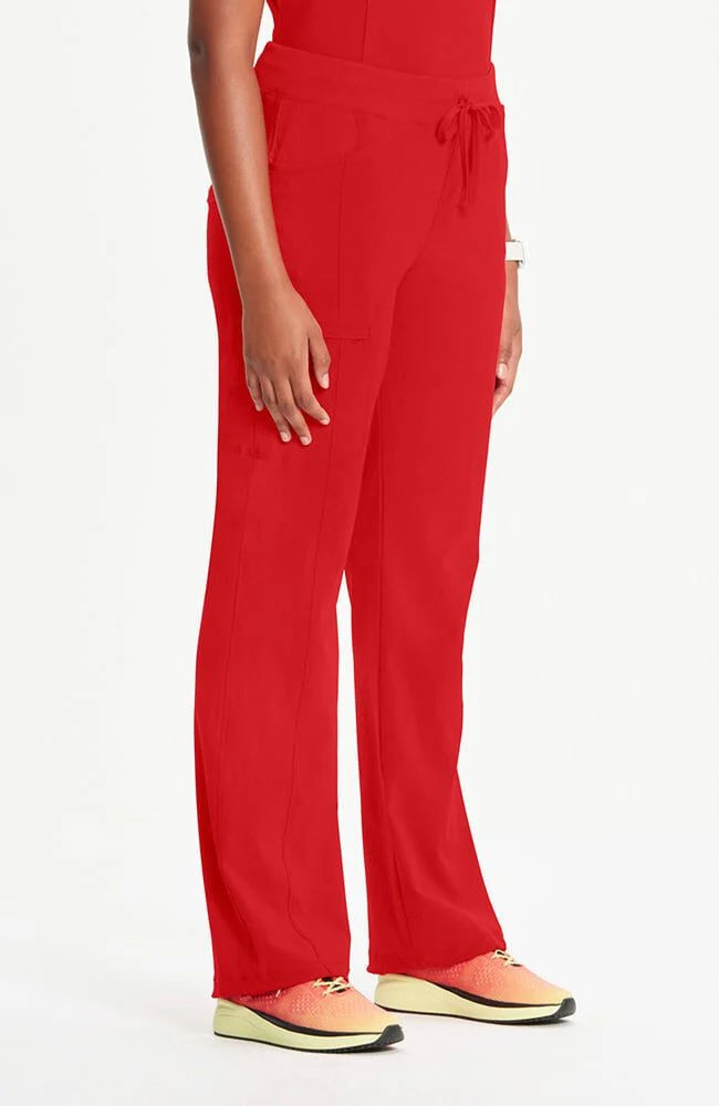 Women's Rib Knit Drawstring Waist Scrub Pant