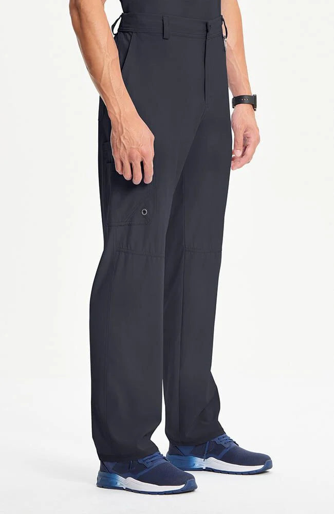 Cherokee Infinity Men's Zip Fly 6-Pocket Cargo Scrub Pant