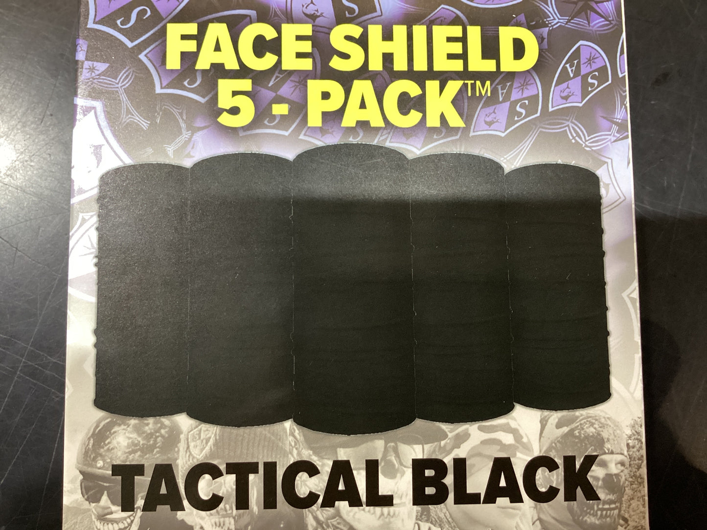 Paquete de 5 máscaras Gator (negro táctico)