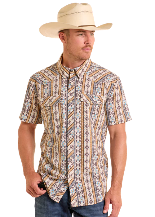 Panhandle Slim SS 2Pkt Snap - Tan