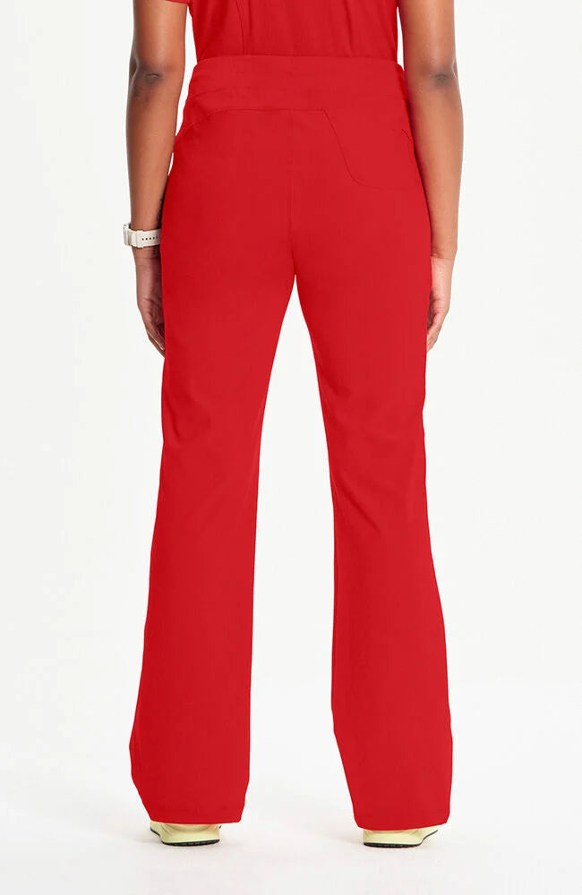 Women's Rib Knit Drawstring Waist Scrub Pant