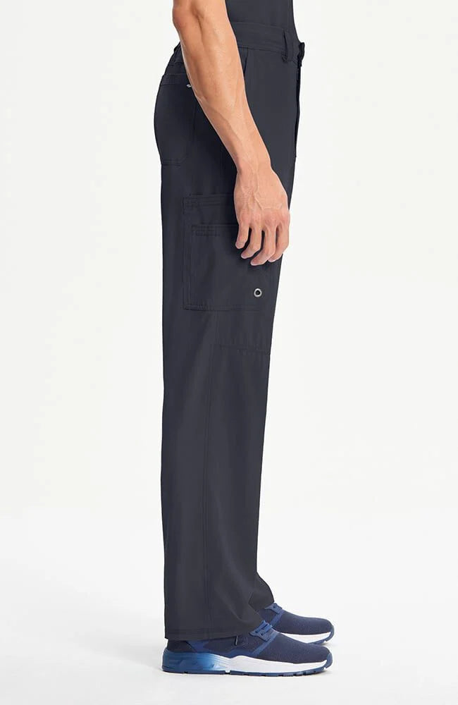 Cherokee Infinity Men's Zip Fly 6-Pocket Cargo Scrub Pant
