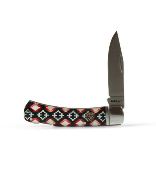 ARIAT RED WHITE AZTEC PATTERN 3