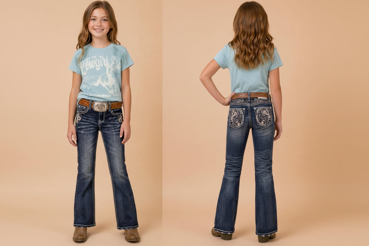 Youth Girls Western Blue Western Blue Jean