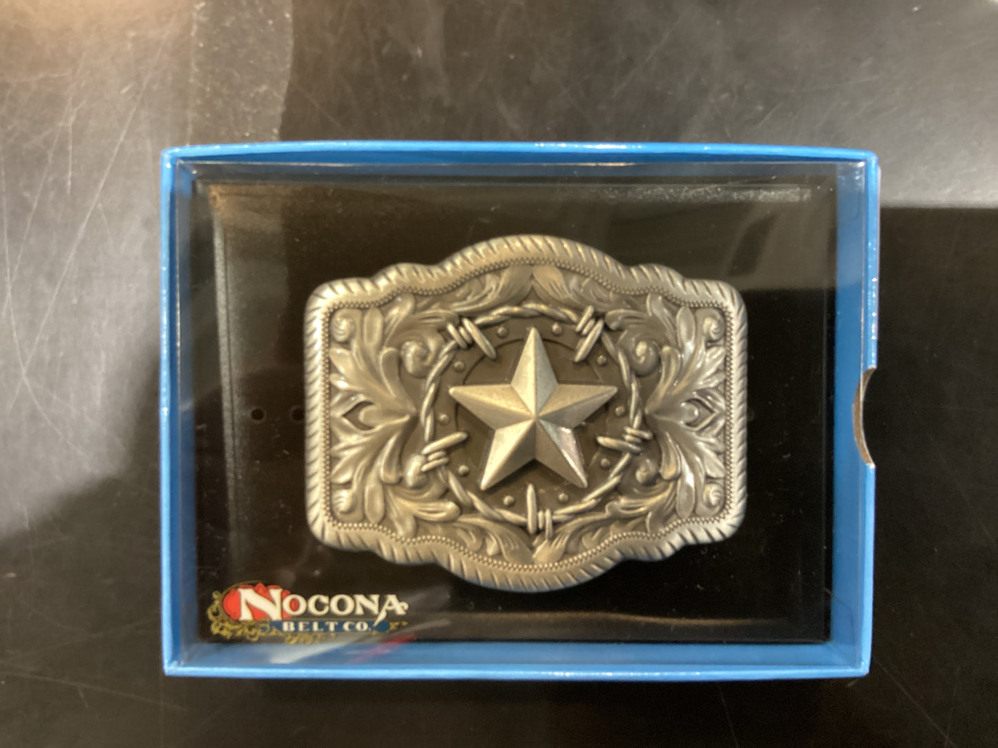 Nocona Rope Edge Star Center Buckle