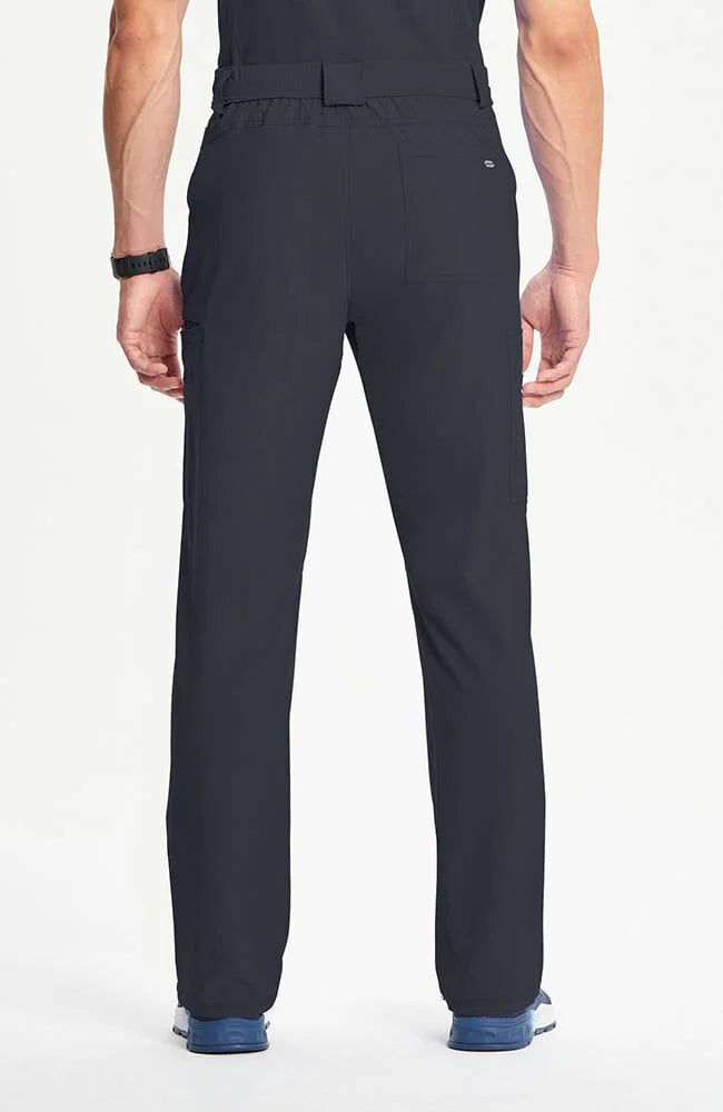 Cherokee Infinity Men's Zip Fly 6-Pocket Cargo Scrub Pant