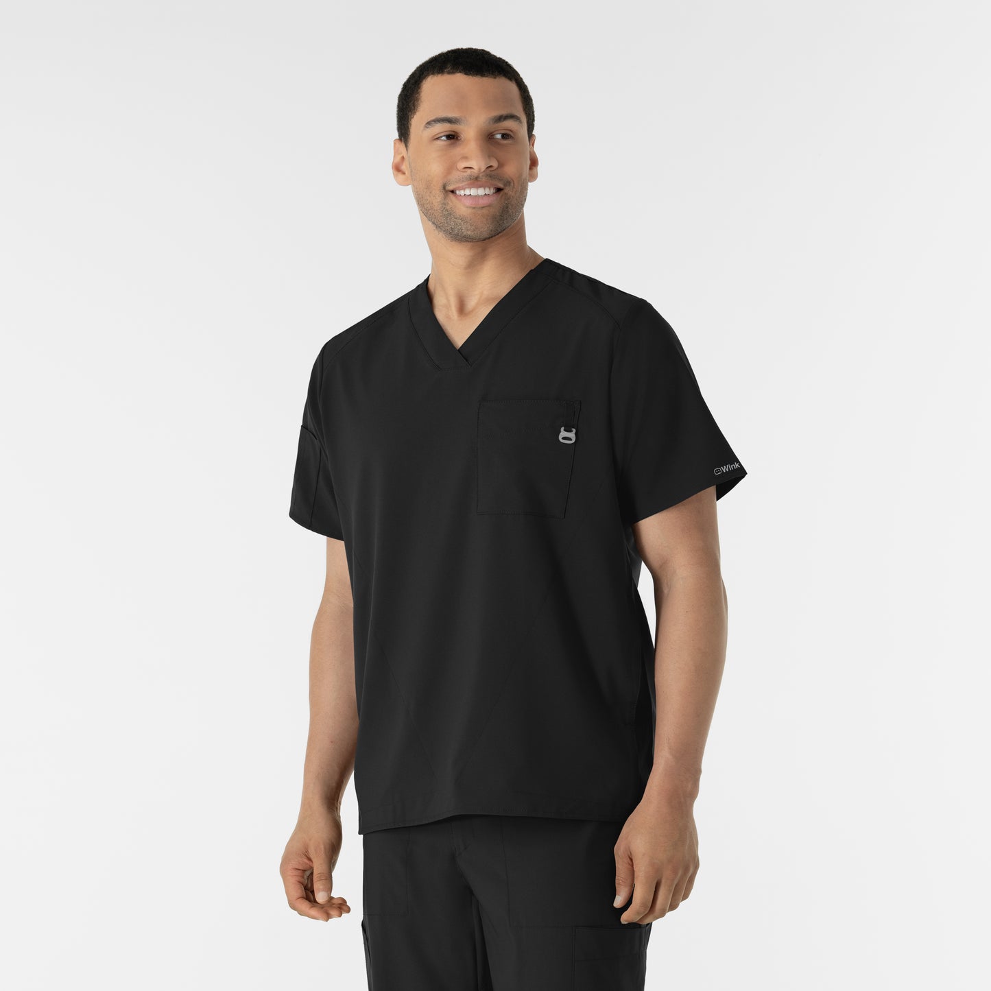 Wink123- Men's V-neck Scrub Top