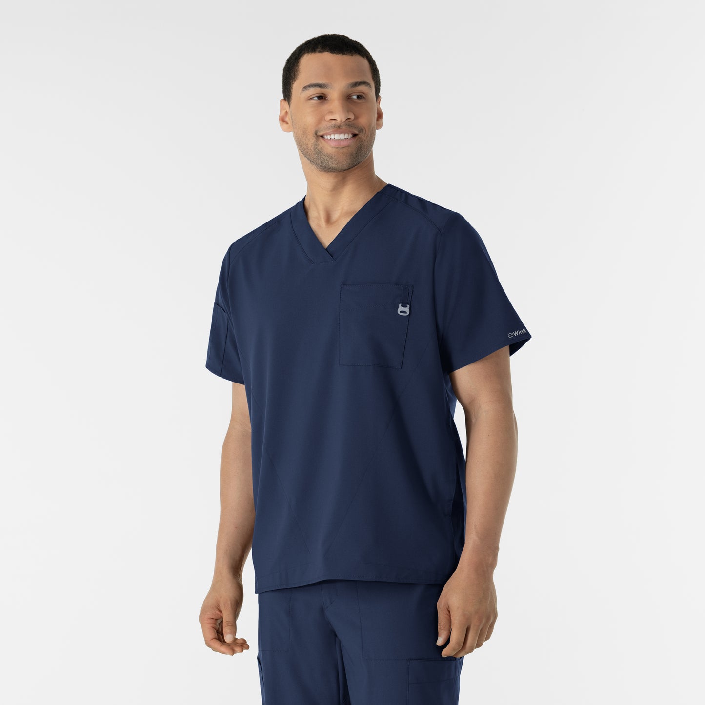 Wink123- Men's V-neck Scrub Top