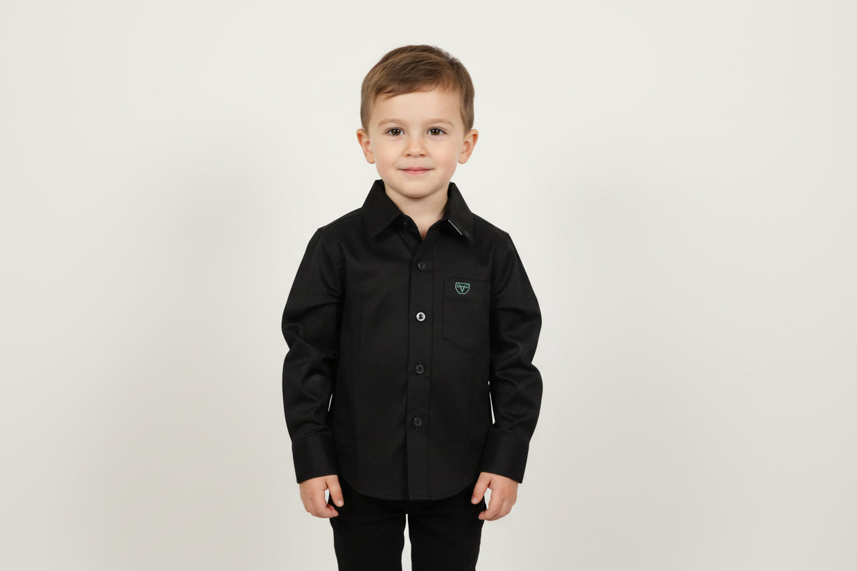 Babie's Single Pocket Logo Madern Fit Stretch Dress Shirt