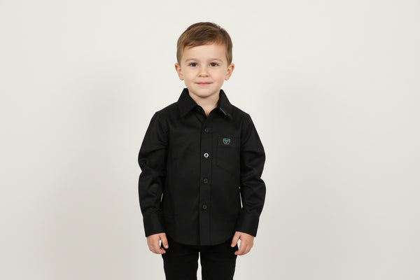 Babie's Single Pocket Logo Madern Fit Stretch Dress Shirt
