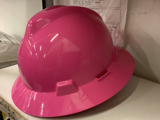 MSA HARDHAT PINK FULL BRIM