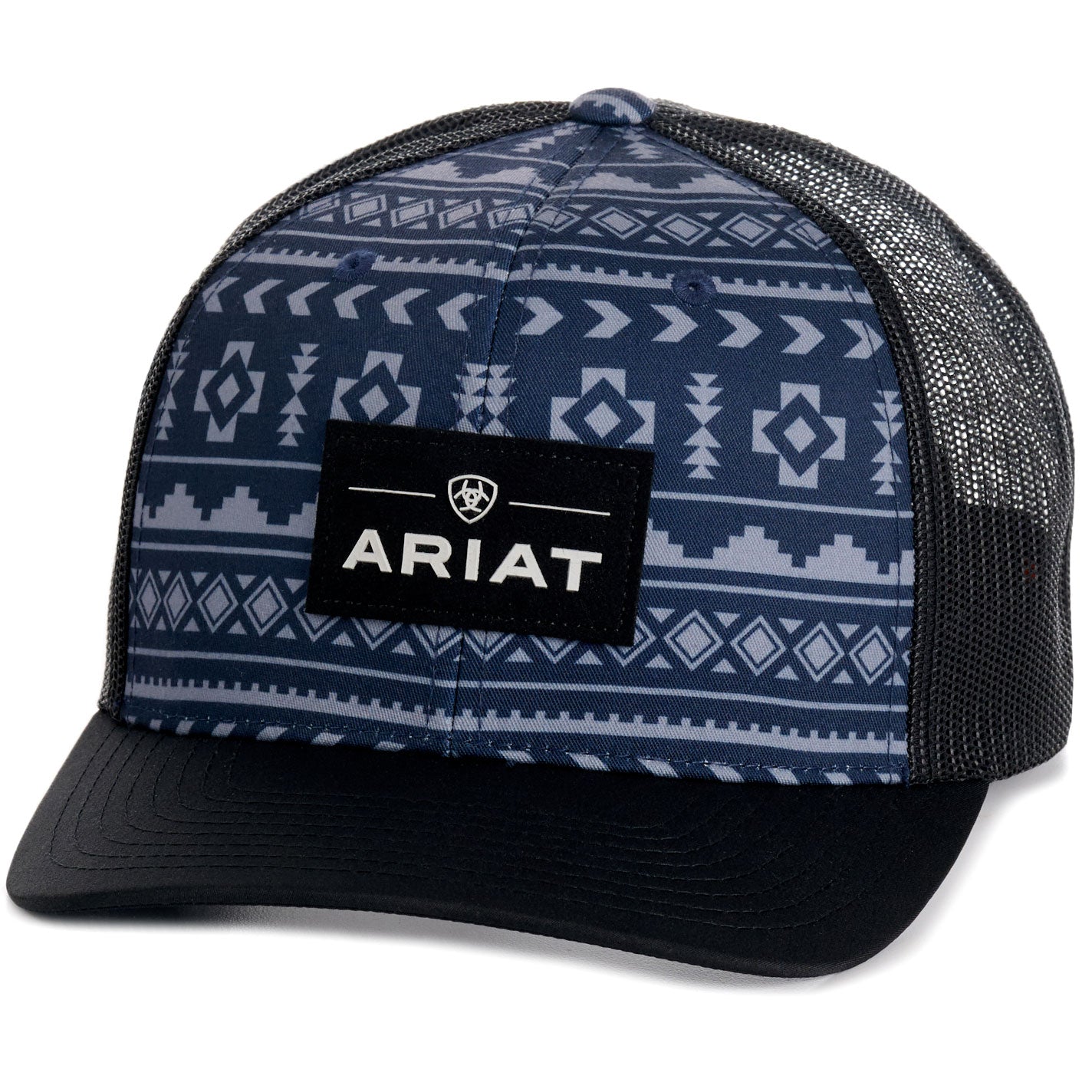 Black & Blue Aztec Logo Patch Cap