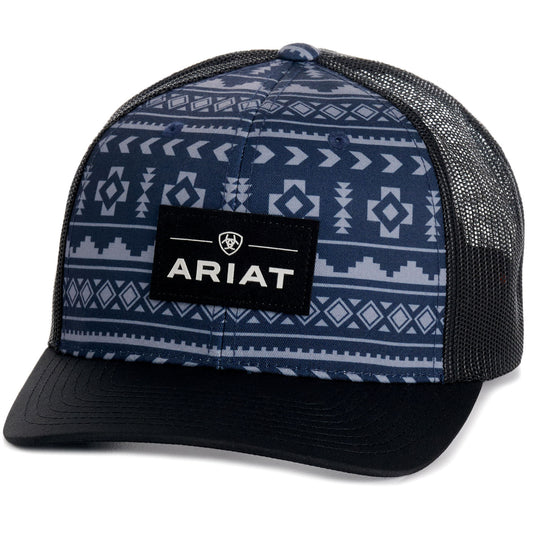 Black & Blue Aztec Logo Patch Cap