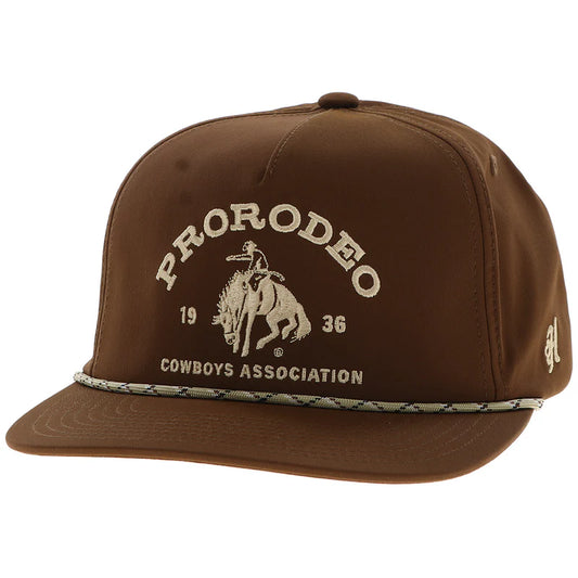 HOOEY "PRORODEO" HAT BROWN W/GOLD LOGO