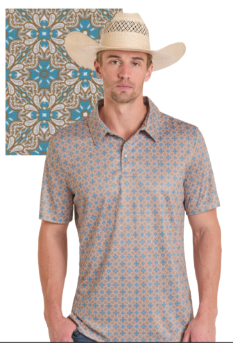 Panhandle Slim Medallion Print Polo