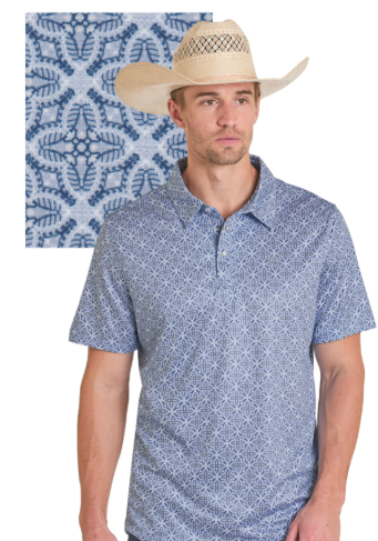 PANHANDLE SLIM MEDALLON PRINT- BLUE