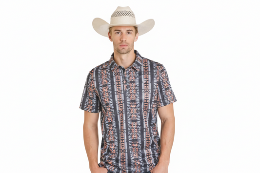 Rock&Roll Southwestern Print Polo