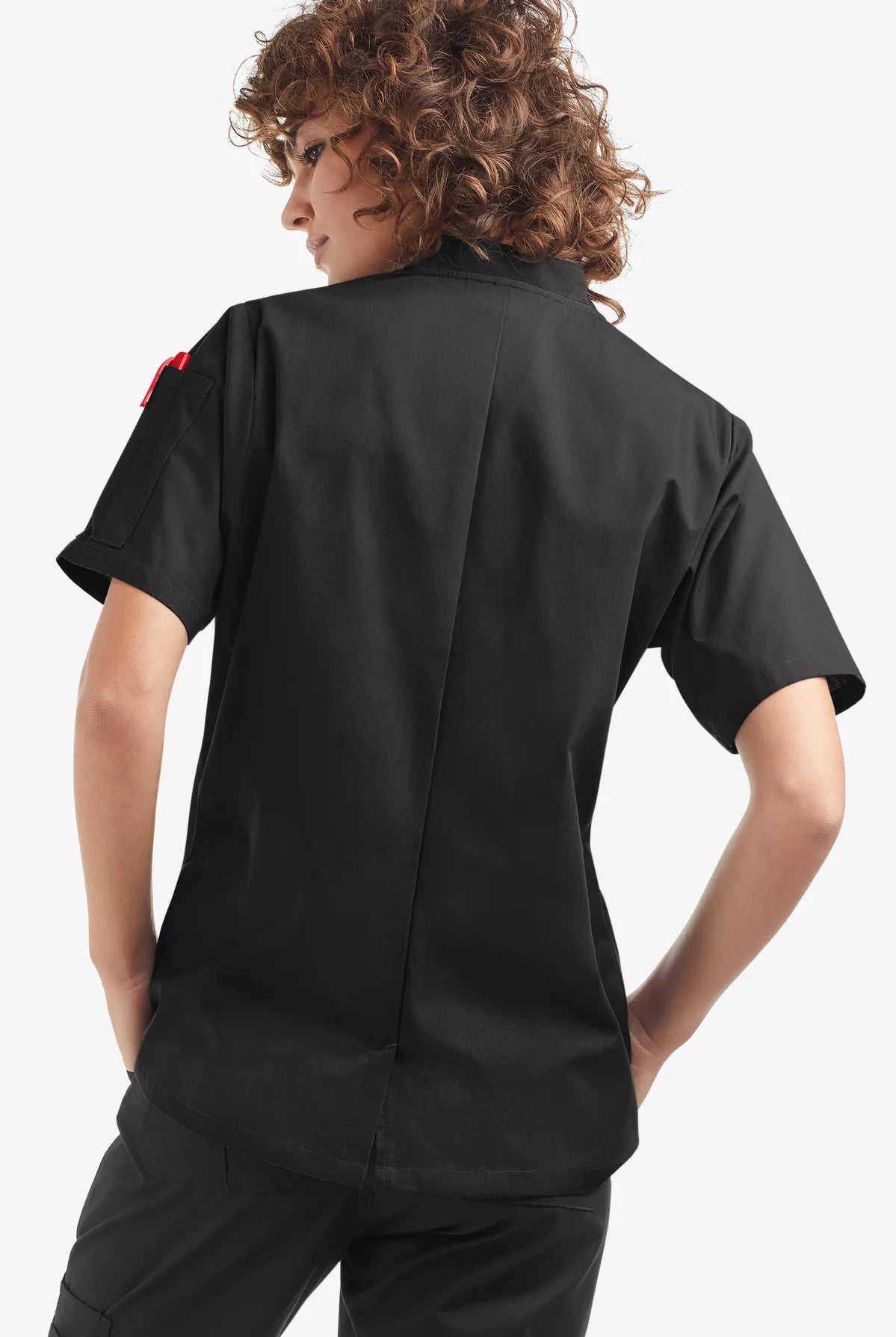 **FINAL SALE**LIGHTWEIGHT Women's 1-Pocket Short Sleeve Double Breasted Chef Coat