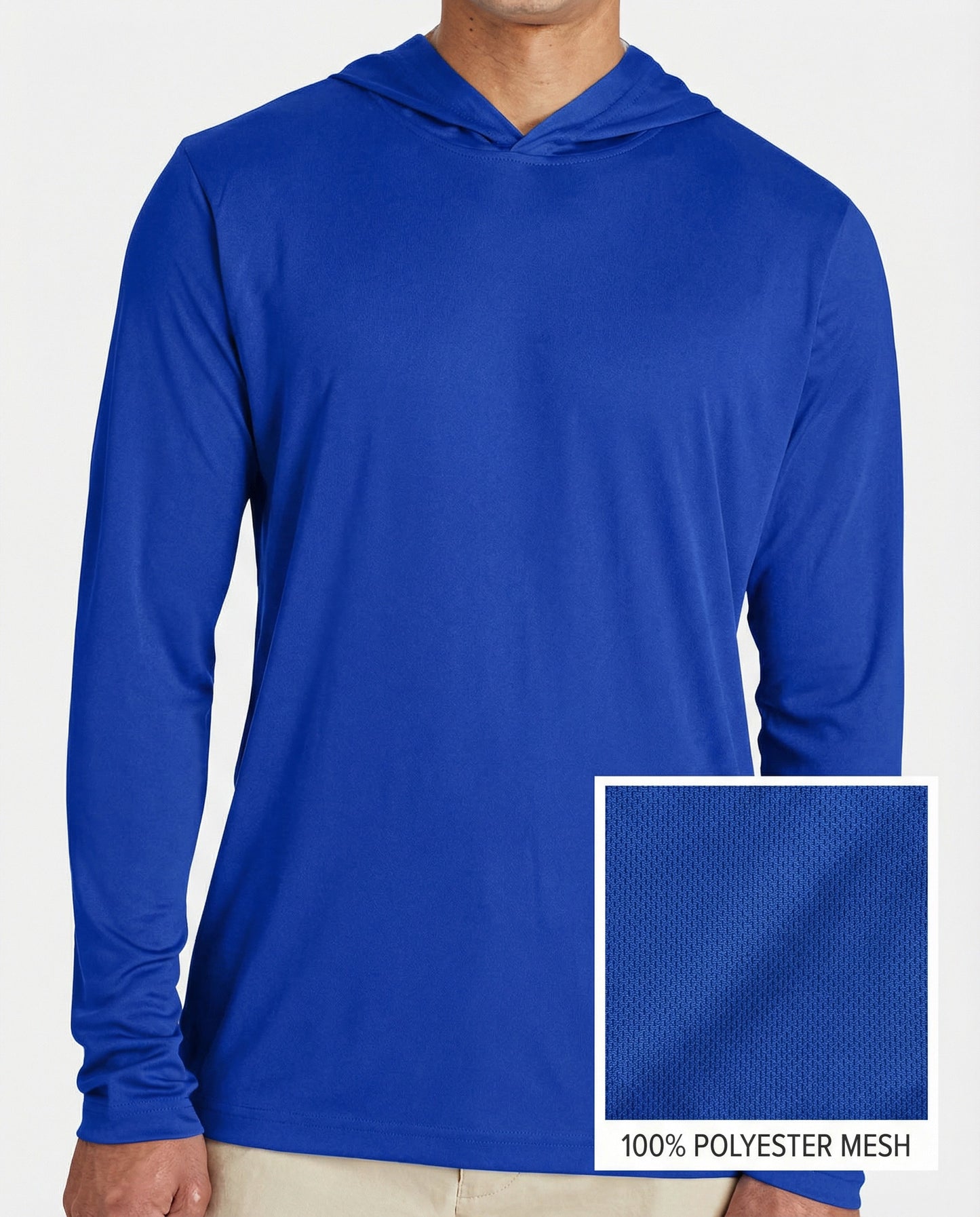 Quick Dry Performance 100% Polyester Hooded T-Shirt