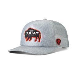 Ariat Men’s Heather Buffalo Patch Grey Cap