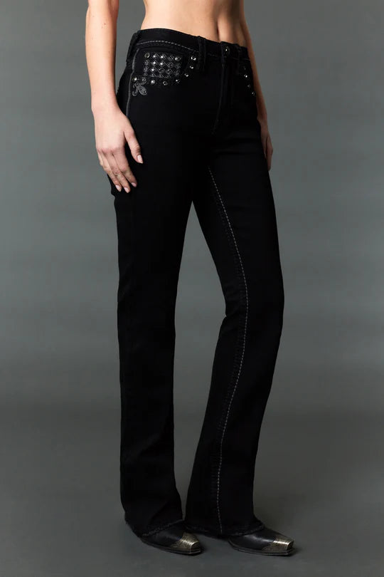 Women's High Street Embroidered Bootcut Jeans