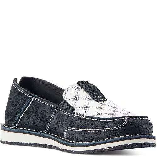 **FINAL SALE** Women's Cruiser Casual Shoes - Black Suede Emboss