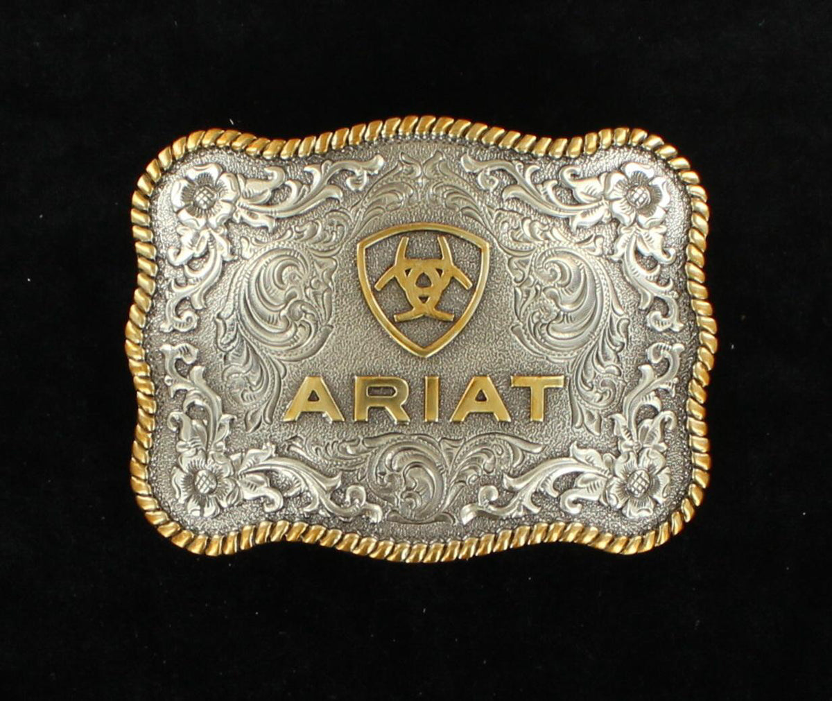 Ariat Antique Silver and Gold Oval Buckle