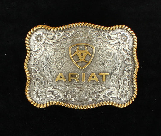 Ariat Antique Silver and Gold Oval Buckle