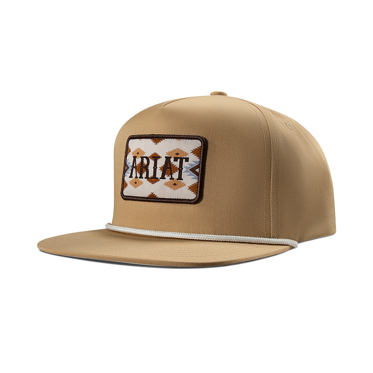Ariat Mens Cap Snap Back Southwestern Patch Tan
